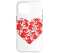 Koala Bear Heart Shaped Koalas Case for iPhone 16 Pro Max