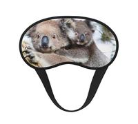 Koala Bear Print Adjustable Eye Cover for Sleeping, Comfortable, Pressure-Free and Breathable Sleeping Masks