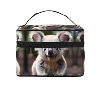 Koala Bear Print Makeup Organizer - Adorable Animal Cosmetic Bag for Travel