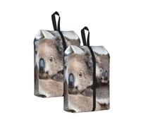 Koala Bear Print Waterproof Shoe Bag Travel Bag with Carry Strap Storage Bag Versatile Cosmetic Bag-2pcs