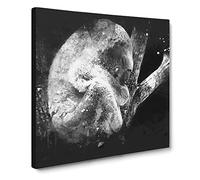 Koala Bear Resting in a Tree Paint Splash Modern Canvas Wall Art Print Ready to Hang, Framed Picture for Living Room Bedroom Home Office Décor, 20x20 Inch (50x50 cm)