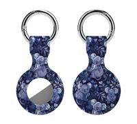 Koala Bear With Leaves Keychain Holder Case Compatible with AirTag Waterproof Silicone Shell Protective Case 1PCS
