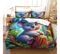 Koala Bedding Set And Absolutely Stunning Quilt Cover with 3D Print And Soft Premium Brushed Microfiber Featuring Soft Easy Care And Comforter with for Boys Girls Kids Youth Teens And Kids Boys Girls