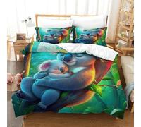 Koala Bedding Set And Absolutely Stunning Quilt Cover with 3D Print And Soft Premium Brushed Microfiber with Soft Lightweight And Comforter for Kids Boys Girls And Adults Kids King（220x240cm）