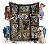 Koala Blanket - Fleece Throw Blanket for Couch Super Soft Cozy Bed Blanket Lightweight Plush Fuzzy Lap Blankets and Throws for Sofa, 50 x 60 Inch, Gift for Animal Lover
