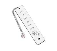 Koala Bookmark,Stainless Metal Bookmarks Gift Women with Pink Diamond Chain,Just A Girl Who Loves Koalas,Readers Book Mark Gifts for Girl Reading Lovers