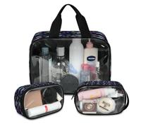 Koala Butterfly Travel Makeup Bag for Women Men, Cute Koala Translucent Cosmetic Bags 3 Pcs Large Shower Wash Pouch Toiletry Cosmetic Toiletries Organizer