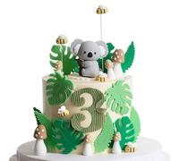 Koala Cake Decoration Set - Jungle Baby Shower Cake Decoration, Cake Animal Birthday Topper, One Cake Decorations for Baby Shower Kids Birthday Party DIY Cake Decorations
