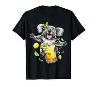 Koala Colorful Fruits Drawing Animal Graphic Fun Art Koala T-Shirt