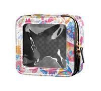 Koala Cute Baby Leather Clear Make Up Bag Transparent Storage Bags Cosmetic Case for Women, Decorative Fish, One Size