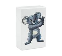Koala Dancing Cute Funny Cigarette Case Lightweight Cigarettes Holder Box with Spring Closure
