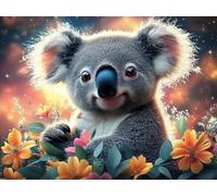 Koala Diamond Art Kits Adults, Diamond Painting Flowers for Kids Beginners, 5D DIY Full Dimond Art Cross Stitch Embroidery Mosaic Kits, Crystal Arts and Crafts for Home Wall Decor Gifts 45x35cm L2-743