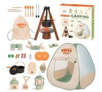 KOALA DIARY Kids Camping Set 31Pcs with Tent,Pretend Play Outdoor,3+