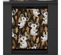 Koala Dishwasher Magnetic Cover Kitchen Decor Cute koala Front Dishwasher Refrigerator Magnetic Cover Sticker Appliance Decorative Cover 23 x 26 Inches