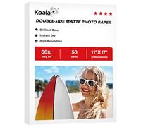 Koala Double Sided Matte Thick Photo Paper 11x17 Inches Heavyweight 50 Sheets 250gsm Compatible with Inkjet Printer and Dye Ink
