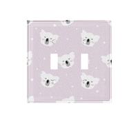 Koala Dual-Texture Roman Frame Switch Plate â€“ Premium Pc Wall Switch Cover with Full-Panel Embossed Print, Heavy-Duty 100°c Heat & Fade Resistant Design for Residential & Commercial Use