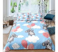 Koala Duvet Cover Cute Koala Bedding Set Cartoon Koala Bears Comforter Cover for Boys Girls Lovely Animal Bedspread Cover King Size
