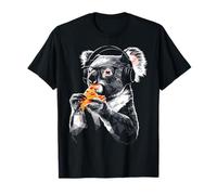 Koala Eats Pizza Headphone Sunglass Animal Face Art Koala T-Shirt