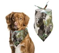 Koala Family Dog Bandana, Soft Breathable Pet Scarf, Personalized Dog Bib Kerchief for Small Medium Large Dogs Cats, Exquisite Pet Neckerchief for Daily Wear, Travel, Party