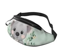 Koala Fanny Pack for Men Women, Waterproof Sports Waist Bag Fashion Belt Bag Crossbody Bags Hip Bum Bag with Adjustable Strap Large Sling Bag Purse for Travel Hiking