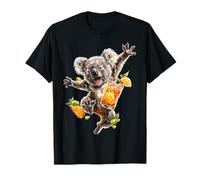 Koala Fruits Fun Animal Motif Portrait Illustration Koala T-Shirt