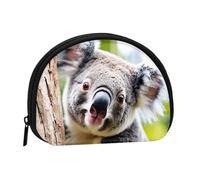 Koala Full Format Printed Polyester Portable Mini Storage Bag Shell Shaped Wallet Small Coin Wallet Shell Storage Bag