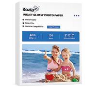 Koala Glossy Inkjet Photo Paper 8X10 Inches 48LB 100 Sheets Glossy Photographic Paper Compatible with Inkjet Printer Use DYE INK 180gsm