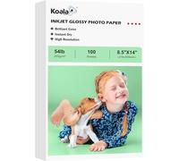 Koala Glossy Inkjet Photo Paper Thick 8.5X14 Inches 100 Sheets 54lb Picture Paper for Inkjet Printer Use DYE INK for Family Photos Legal Size 200gsm