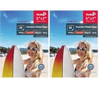 KOALA Glossy Photo Paper 5x7 inch 13x18 cm 250gsm 20 Sheets with Premium High Glossy Advanced Resin Coated for Canon Hp Epson Inkjet Printer (Pack of 2)