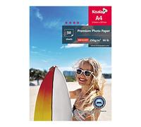 KOALA Glossy Photo Paper A4 Size 250gsm 50 Sheets with Premium High Glossy Advanced Resin Coated for Canon Hp Epson Inkjet Printer