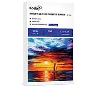 Koala Glossy Thin Inkjet Paper 8.5X14 Inches 100 Sheets 30LB Legal Size Printer Paper Compatible with Inkjet Printer Use DYE INK 115gsm