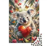 Koala Heart Butterfly Jigsaw Puzzle, 1000 Pcs Indoor Adult Game | 70x50cm Cardboard, Brain Workout, Accurate Cutting, Adult Hobbyists, Stress Reduction