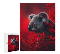 Koala in Red Berries Puzzle 1000 Teile Schwer Puzzle Spielzeug Lernspiel Impossible Herausforderungsspielzeug Für Erwachsene Kinder 500 PCS