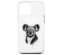 Koala Ink Art Australian Wildlife Portrait Grunge Koala Bear Case for iPhone 12 Pro Max