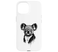 Koala Ink Art Australian Wildlife Portrait Grunge Koala Bear Case for iPhone 15
