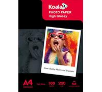 KOALA Inkjet Photo Paper A4 Glossy 100 Sheets 200 GSM for Canon Hp Epson Inkjet Printer