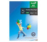 KOALA Inkjet Satin/Oyster Photo Paper A3 Size 420x297mm 250gsm 50 Sheets with Premium Satin Advanced Resin Coated for Canon Hp Epson Inkjet Printer