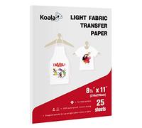 Koala Iron on Heat Transfer Paper for White and Light Color Fabric,8.5x11 Inch Printable Heat Transfer Vinyl Paper to Make Custom T shirt (25)