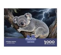 Koala Jigsaw 1000 Piece Challenge Game for Adults,Thunderstorm Forest Impossible Jigsaw Puzzles 1000 Pieces Educational Game Home Decoration 70x50cm/1000pcs