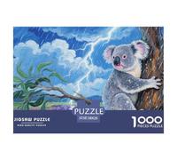 Koala Jigsaw 1000 Pieces Challenge Game for Adults,Stormy Weather Impossible Jigsaw Puzzles 1000 Piece Educational Games for Adults Or Families 38x26cm/1000pcs