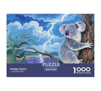 Koala Jigsaw Puzzles 1000 Pieces Challenge Game for Adults,Stormy Weather Impossible Jigsaw Puzzle 1000 Piece Educational Game Home Decoration 70x50cm/1000pcs