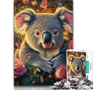 Koala Jigsaw Puzzles for Teenagers,Help The Brain Exercise Addictive Toys to Cultivate Patience A Work of Art 50x75cm