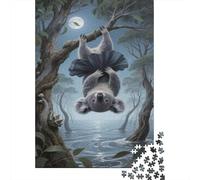 Koala Jigsaw Puzzles Puzzle for Adults Kids. 1000 Piece Moonlit Night Forest Whimsical Challenge Toy Educational Game Home Decoration for Educational Games Gifts 1000pcs (75x50cm)