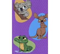 Koala, Kangaroo and Crocodile 200 Page Lined Notebook