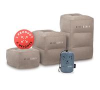 Koala Kloud 3 Height Travel Foot Rest - Gray Inflatable Foot Rest Pillow, Car Seat, Airplane Bed for Toddler Travel Essentials Kids Accessories