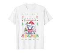 Koala La La Bear Santa Hat Australian Ugly Christmas Sweater Value Graphic T-Shirt, Men, White, L