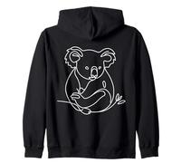 Koala Line Art Australia Lover Zip Hoodie