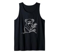 Koala Line Art Australian Wildlife Drawing Tank Top