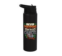 Koala Lover Lazy Humor Never Postpone What You Can Cancel Stainless Steel Insulated Water Bottle