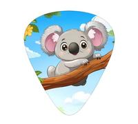 Koala lying on the tree Printed pick set - 12 pieces, thin, medium and thick guitar picks, suitable for guitar, bass, electric guitar and ukulele